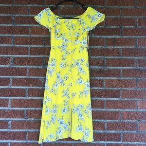 GIANNI BINI GIRLS RUFFLED OFF SHOULD DRESS